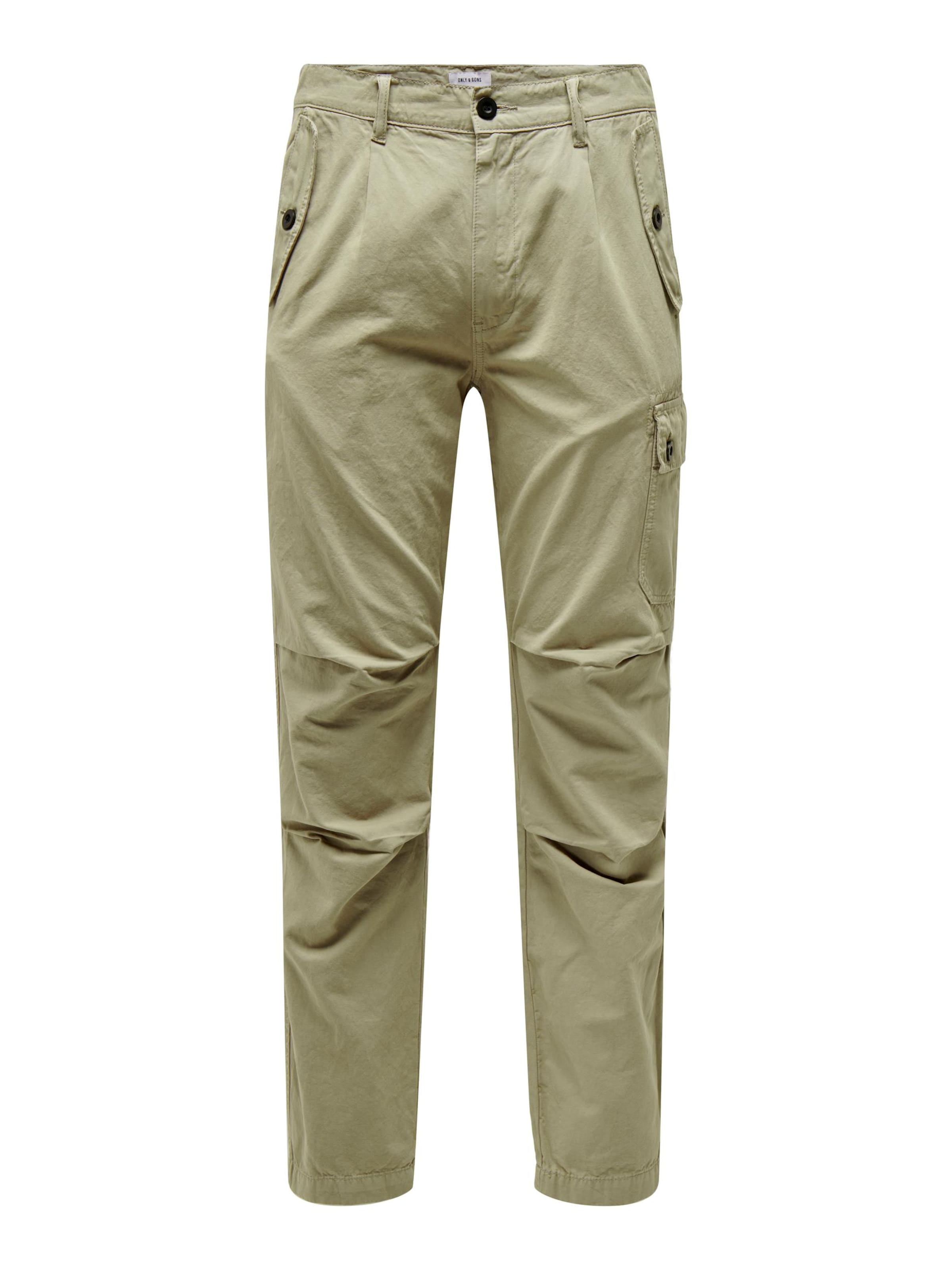 Only & Sons Regular Cargo Pants 'AVI' in Green: front
