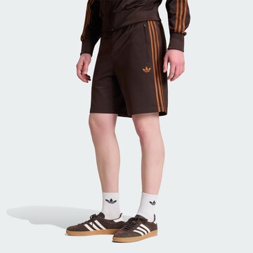ADIDAS ORIGINALS Regular Trousers 'Firebird' in Brown: front