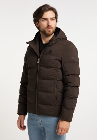 Schmuddelwedda Winter Jacket 'Penninsula' in Brown: front