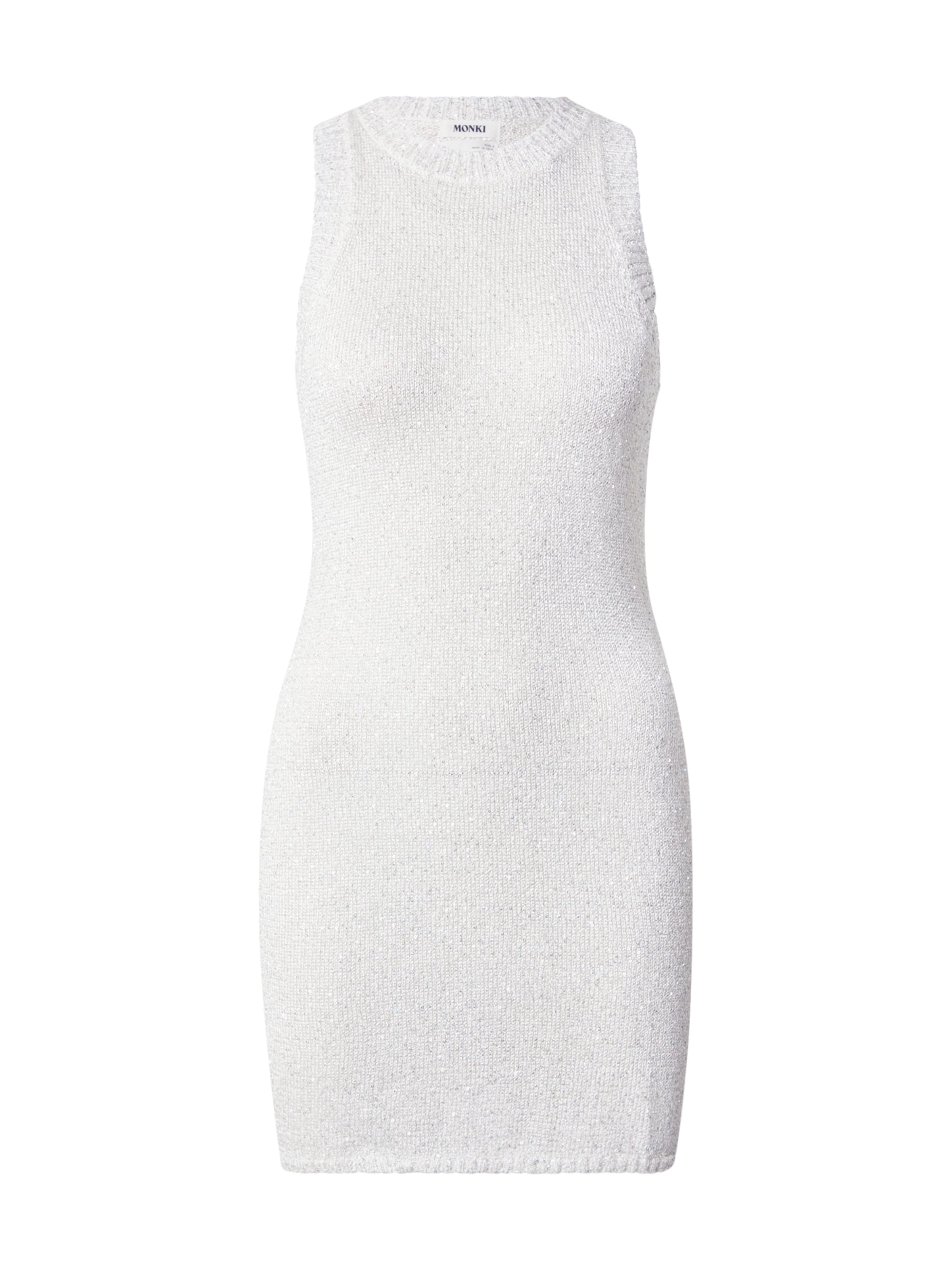 Monki Knitted dress in White: front
