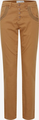 PULZ Jeans Pants 'Melina' in Brown: front