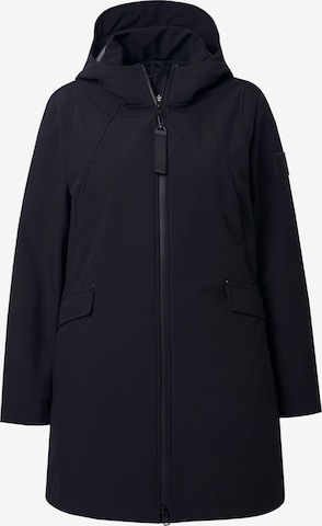 Ulla Popken Between-seasons coat in Black: front