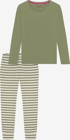 SCHIESSER Pyjama 'Casual Essentials' in Grün: Vorderseite