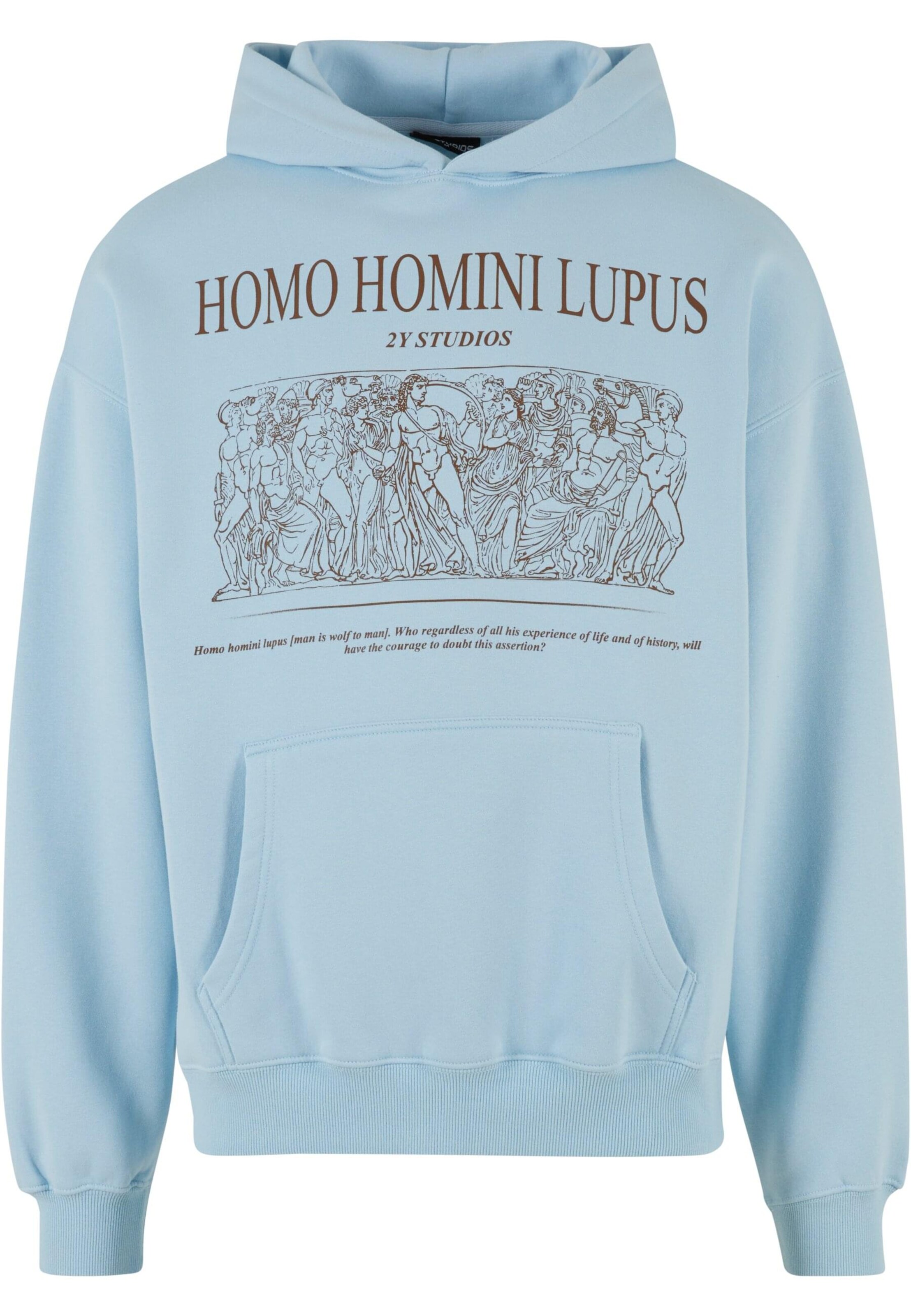 2Y Studios Μπλούζα φούτερ 'Homini' σε μπλε: μπροστά