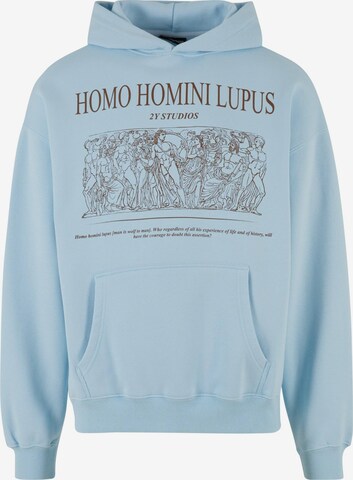 2Y Studios Sweatshirt 'Homini' in Blauw: voorkant