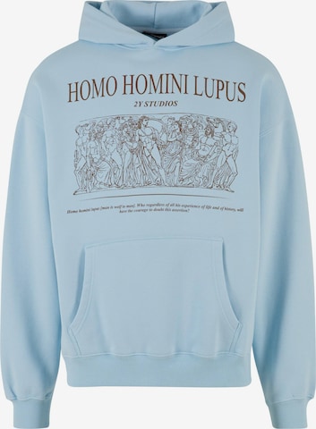 2Y Studios Sweatshirt 'Homini' in Blauw: voorkant