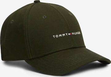 TOMMY HILFIGER Шапка с козирка 'FOUNDATION' в зелено: отпред