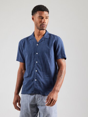 Regular fit Camicia di Lindbergh in blu: frontale