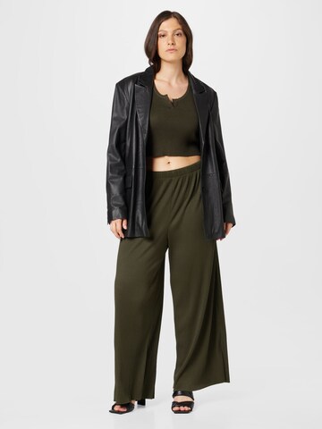 ABOUT YOU Curvy Loosefit Broek 'Dion' in Groen