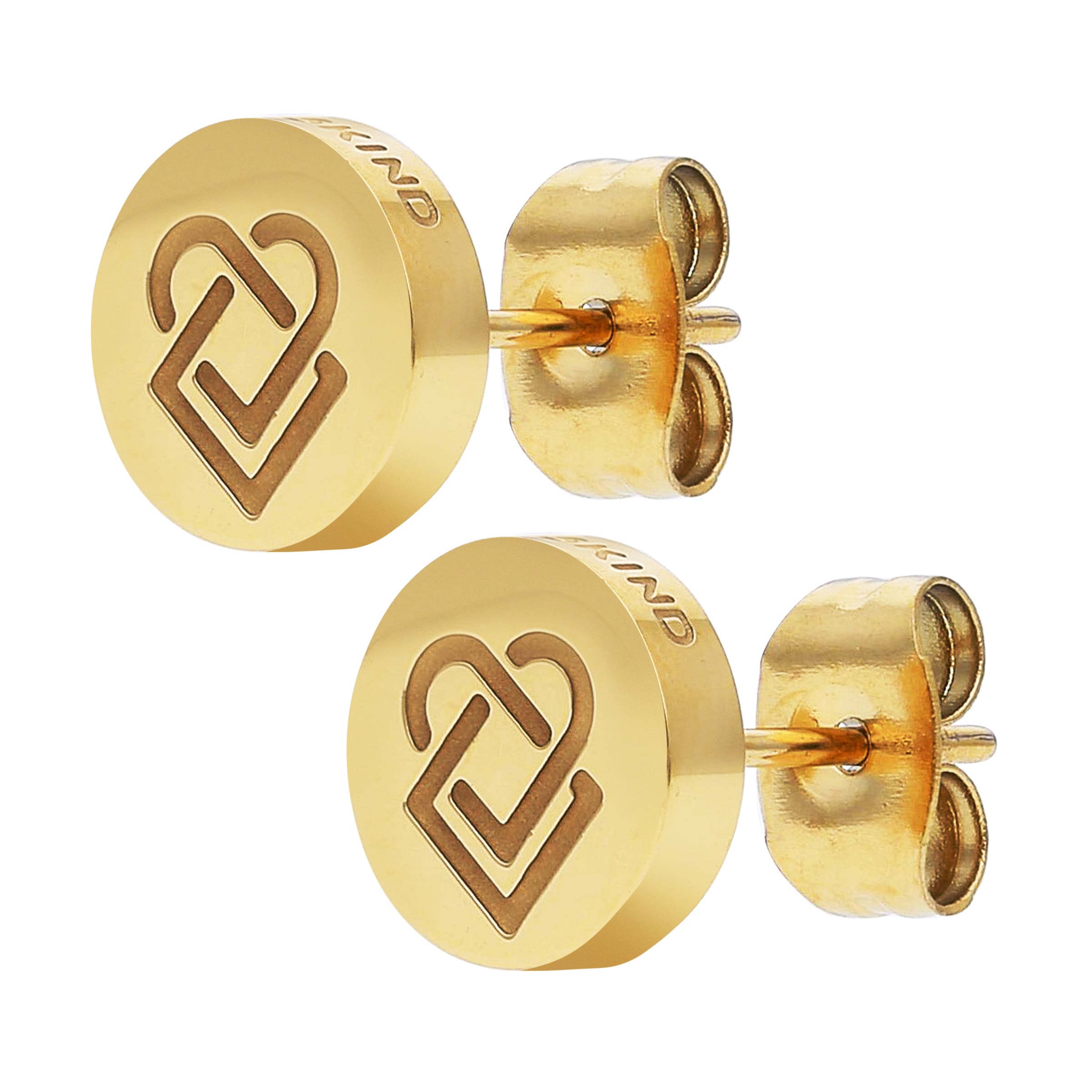 Boucles d'oreilles Liebeskind Berlin en or : devant
