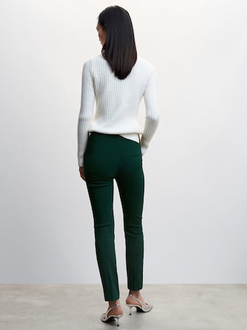 MANGO Skinny Kalhoty 'COLA' – zelená