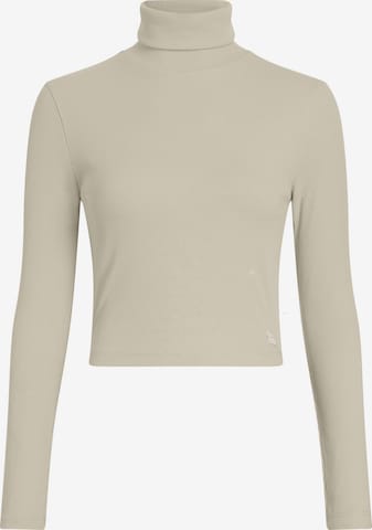 T-shirt Calvin Klein Jeans en beige : devant