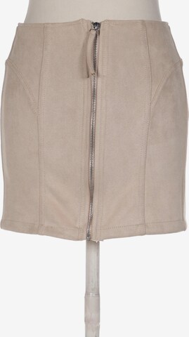 Bershka Skirt in XS in Beige: front