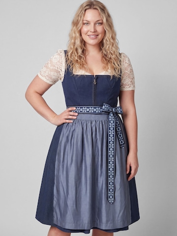 SPIETH & WENSKY Dirndl 'Käthe' in Blue: front