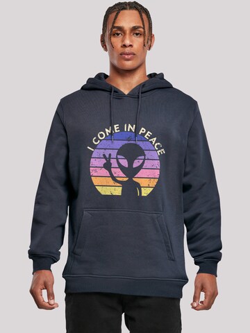 Sweat-shirt 'Alien Peace Sunset' F4NT4STIC en bleu : devant