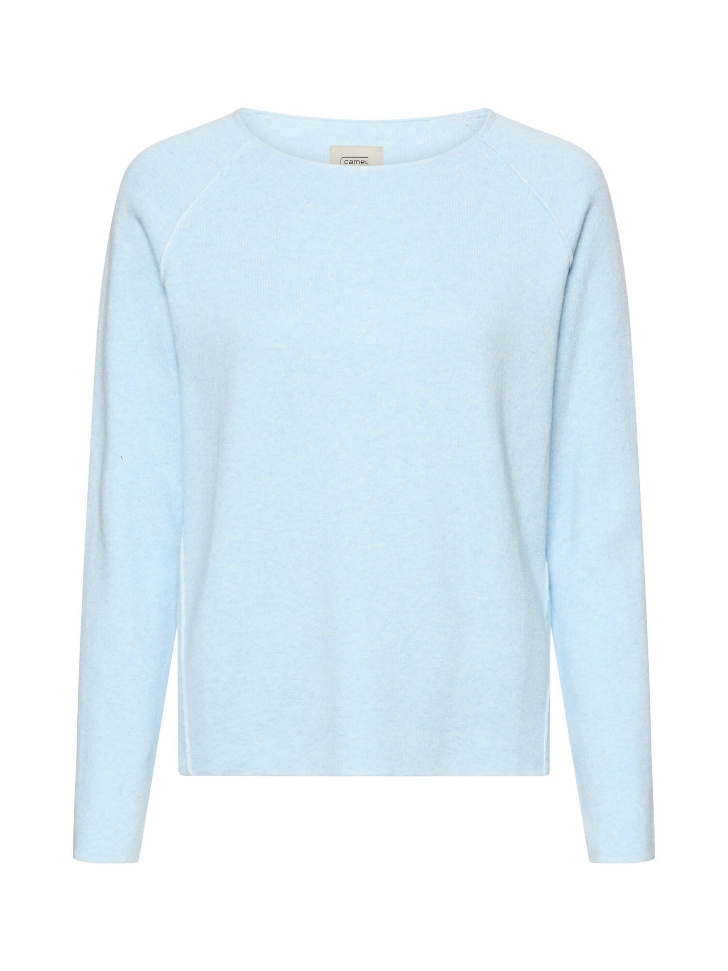 CAMEL ACTIVE Strickpullover mit Rundhalsausschnitt in Blau: Vorderseite