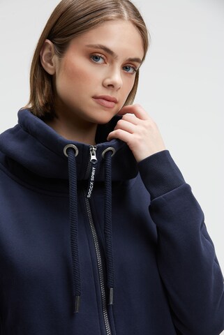 Soccx Zip-Up Hoodie in Blue