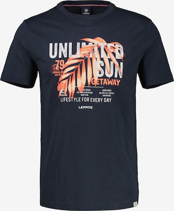 T-Shirt LERROS en bleu : devant