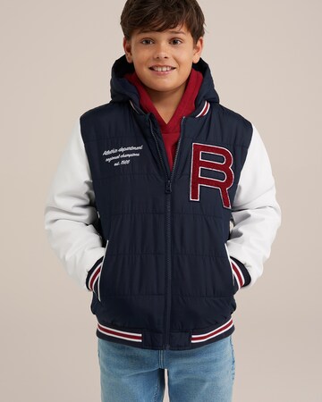 WE Fashion Tussenjas in Blauw: voorkant