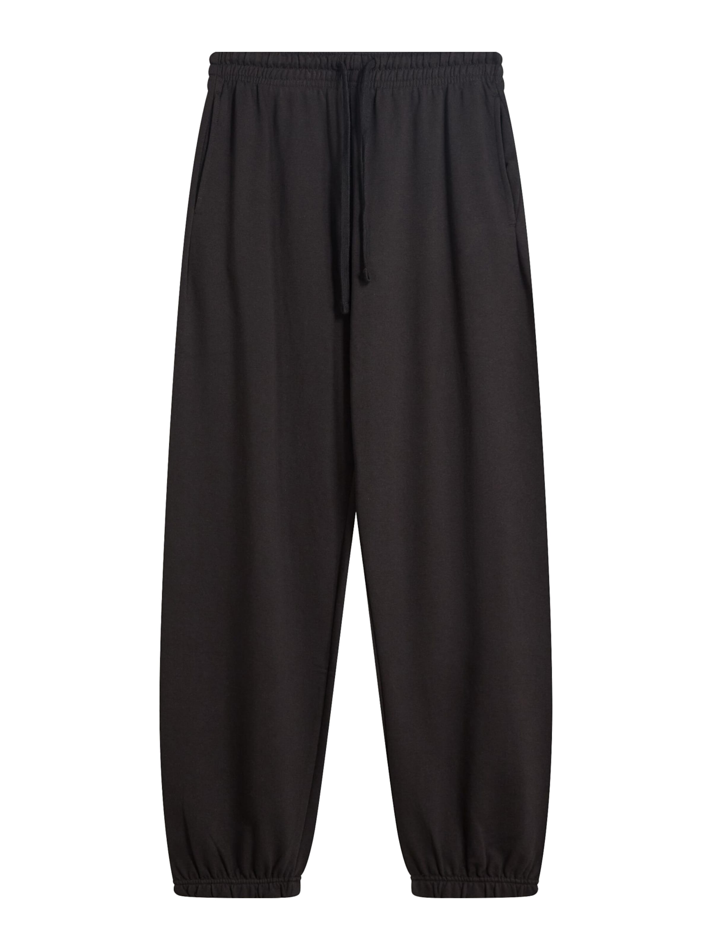 Bershka Ozke Hlače | črna barva: sprednja stran