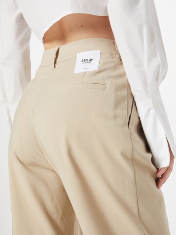 regular Pantaloni con pieghe di REPLAY in beige