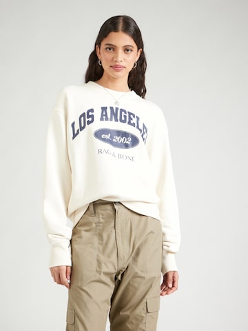 rag & bone Sweatshirt 'LA COLLEGIATE' in White: front