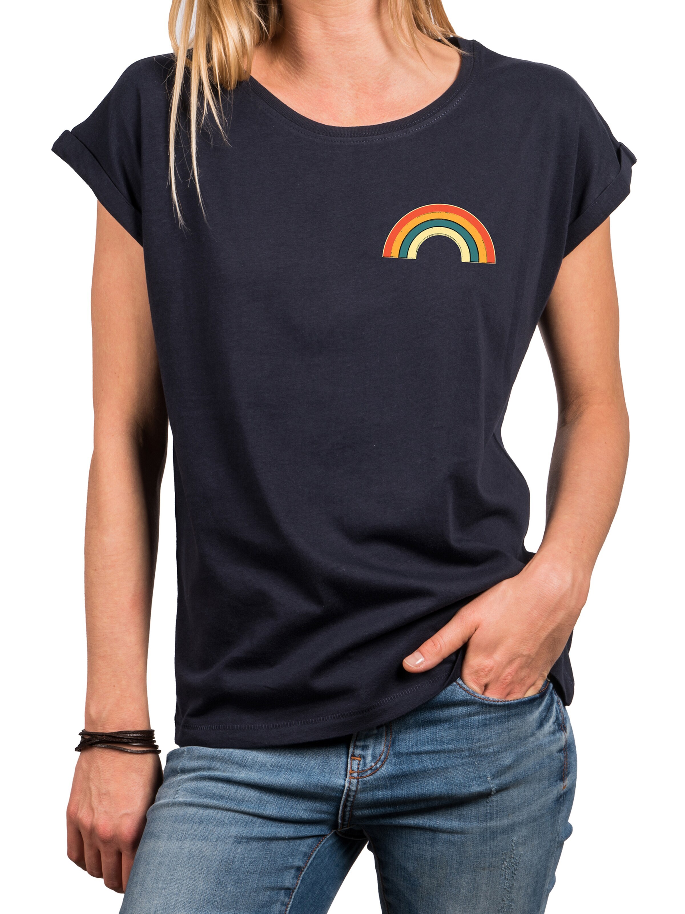 MAKAYA Shirt 'Rainbow'‌‌‌‌‌‌‌‌ in Blau