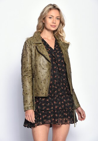 Maze Between-Season Jacket 'Heart' in Green: front