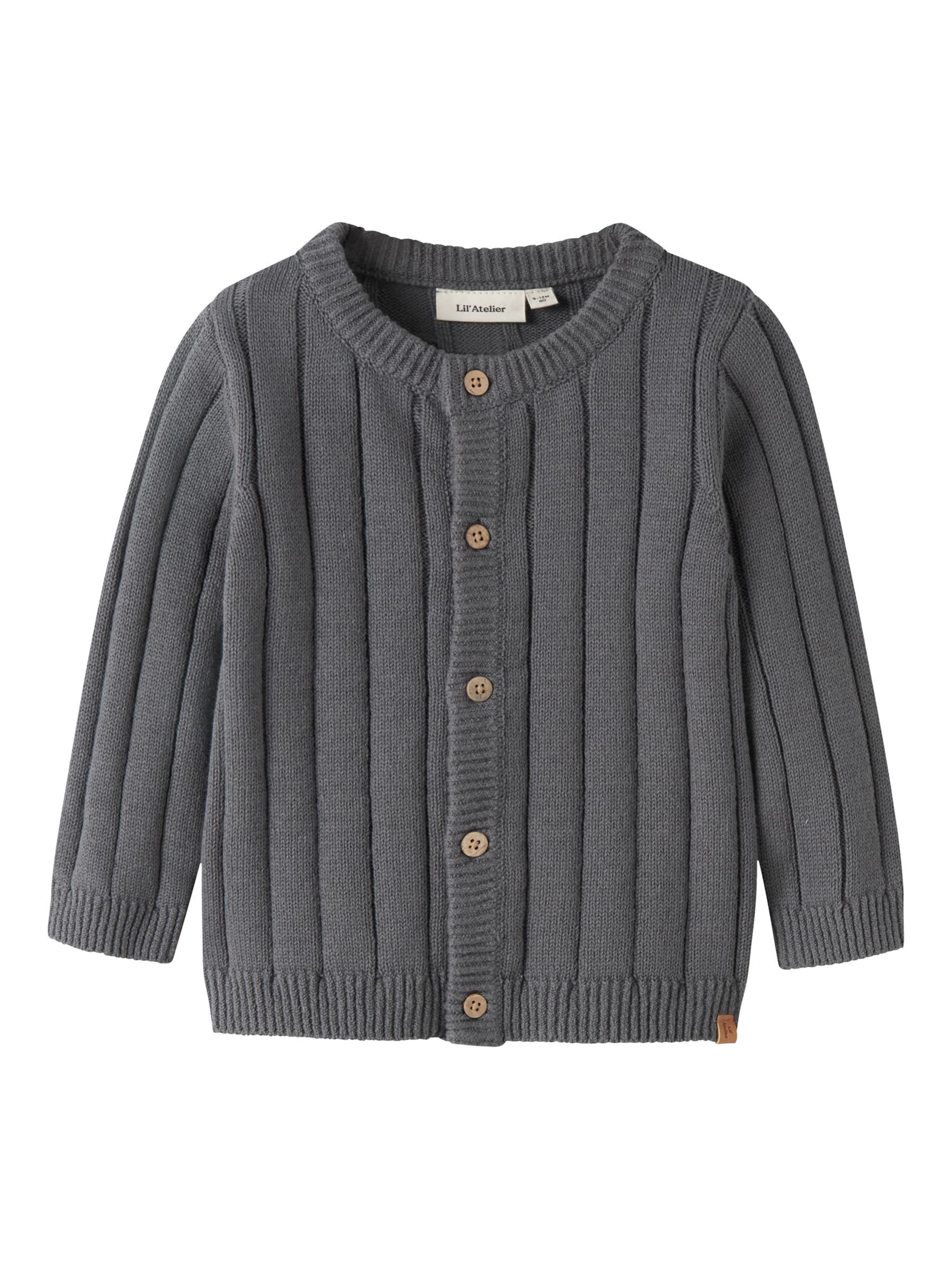 Cardigan Lil'Atelier en gris : devant