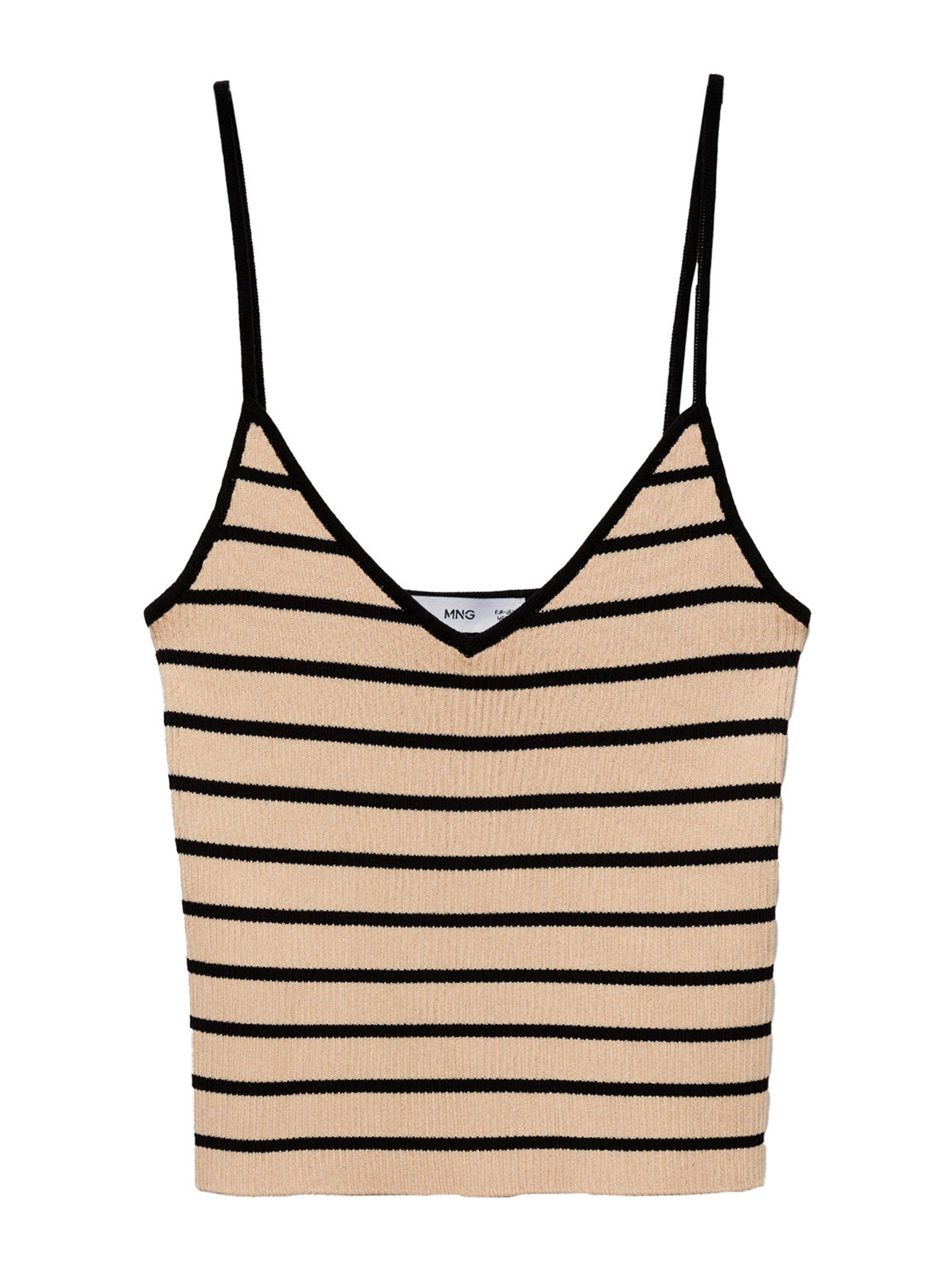 MANGO Top z naramnicami 'GALICIA' | rjava barva: sprednja stran