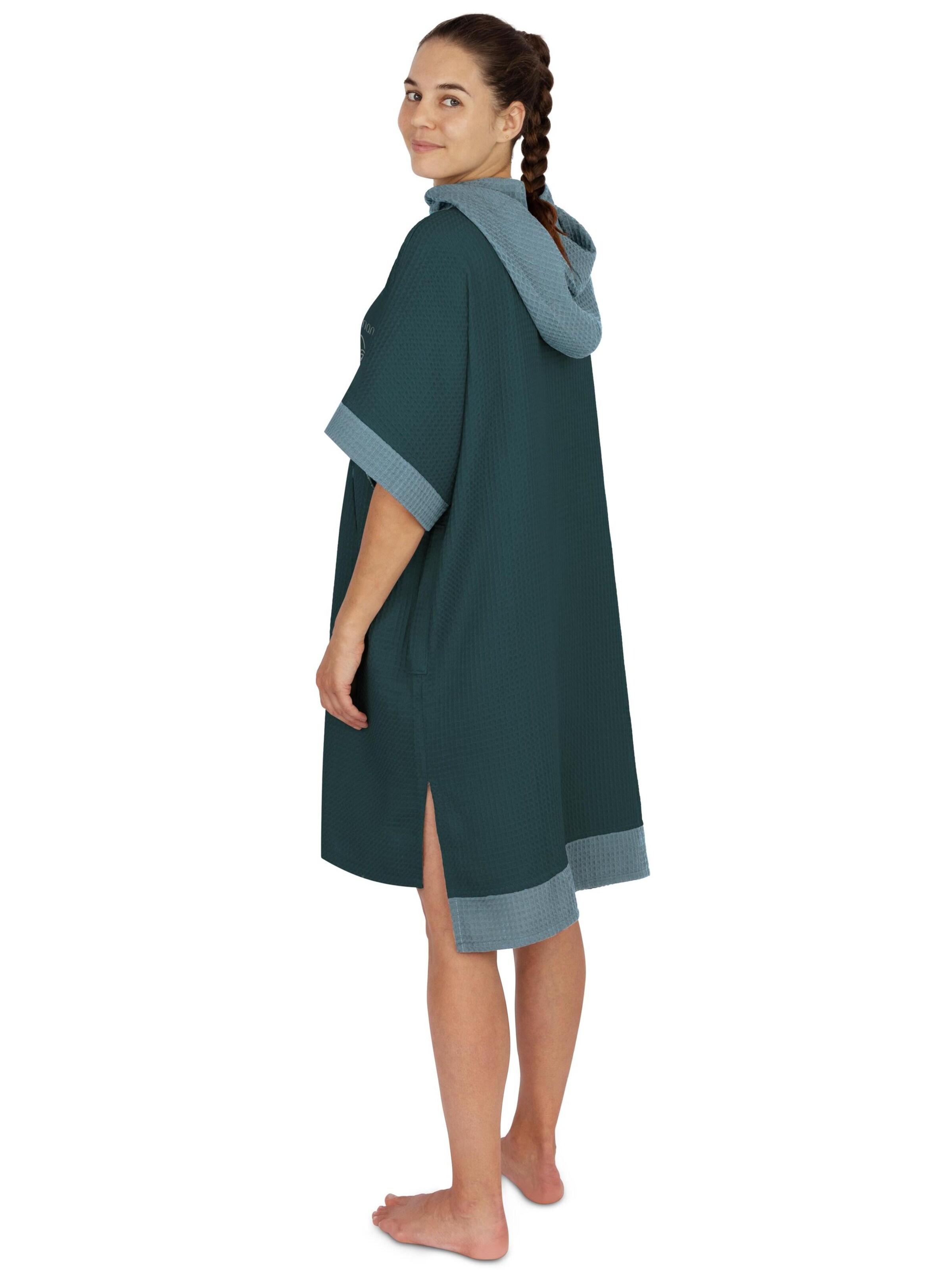 Peignoir long normani en bleu