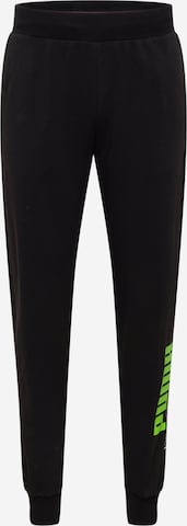PUMA - Tapered Pantalón deportivo 'POWER' en negro: frente