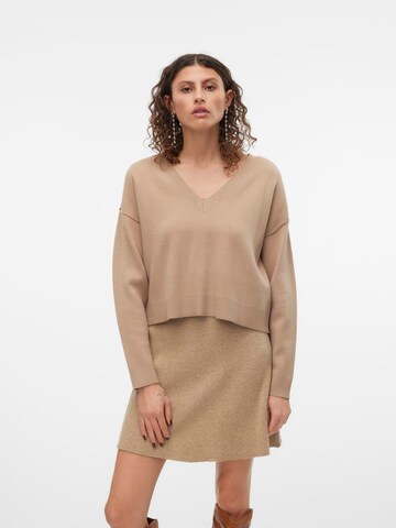 VERO MODA Pullover 'VMGOLD LINK' i beige: forside