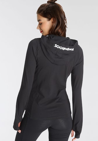 KangaROOS Athletic Zip-Up Hoodie in Black