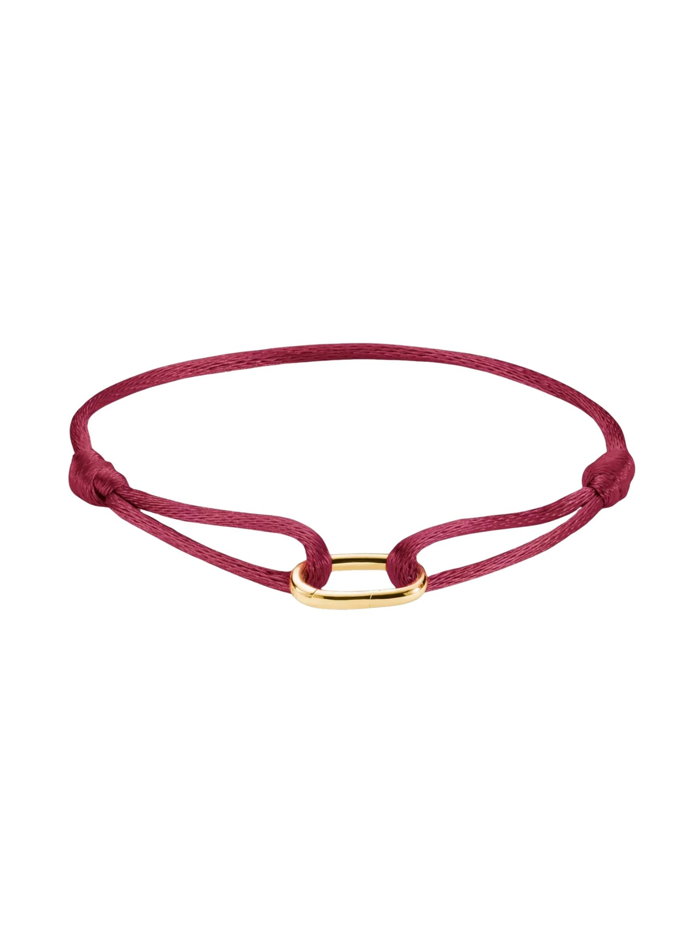 Bracelet 'Thomas Sabo Textilarmband Rot Connect 18k Vergoldet' Thomas Sabo en or : devant