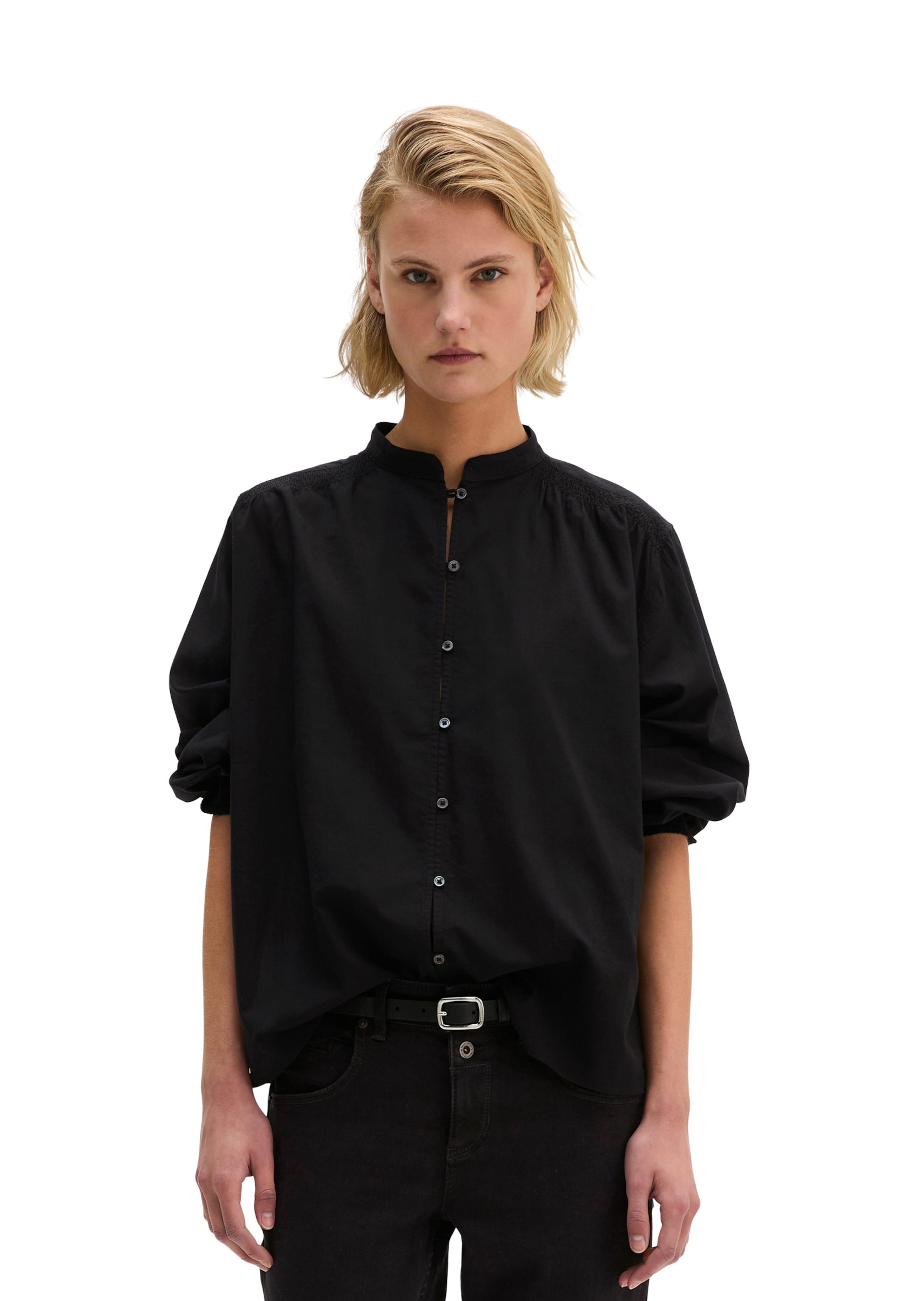 Marc O'Polo Bluse in Schwarz: Vorderseite