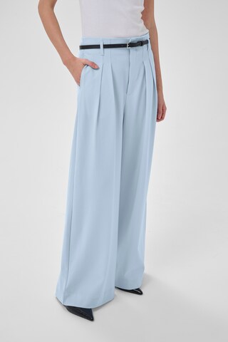 My Essential Wardrobe Wide leg Bandplooibroek 'MWHace' in Blauw
