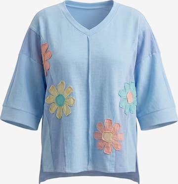 T-shirt Usha en bleu : devant