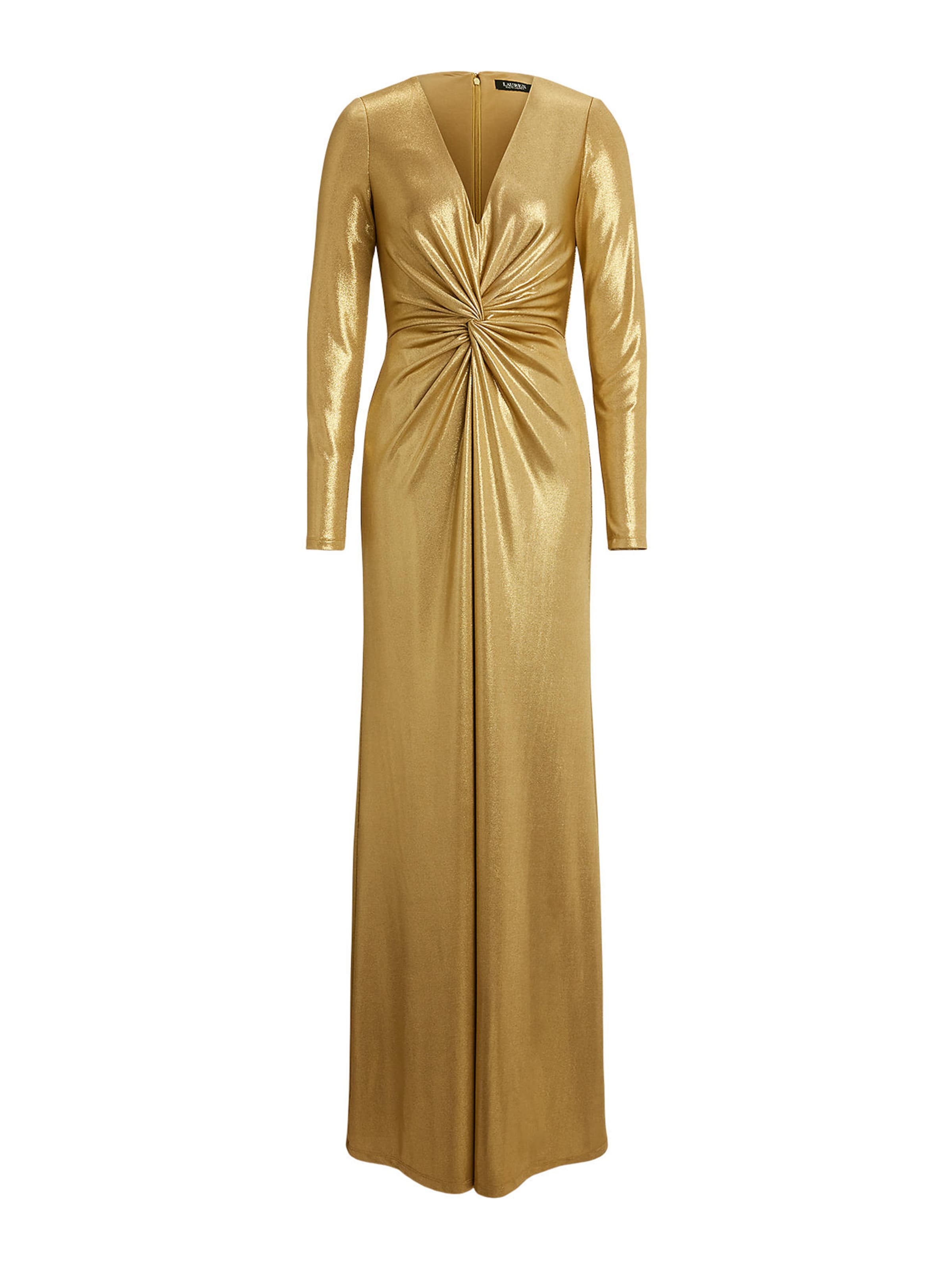 Lauren Ralph Lauren Вечерна рокля 'NADIRA' в злато: отпред