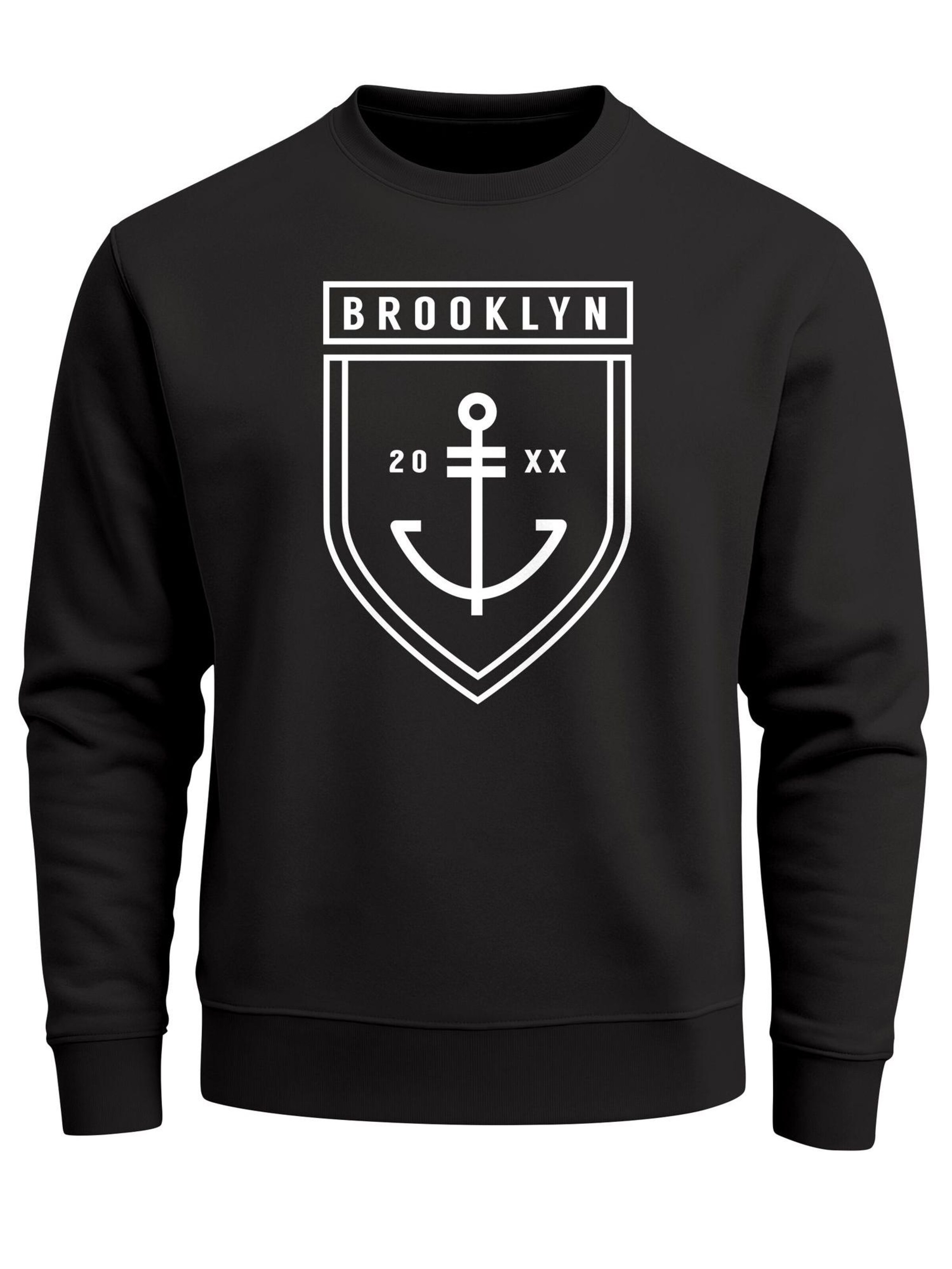 Neverless Sweatshirt 'Brooklyn Anker' in Black: front