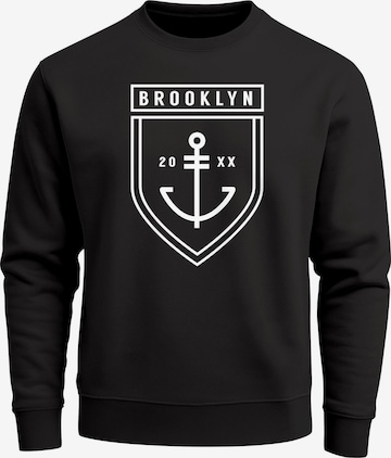 Neverless Sweatshirt 'Brooklyn Anker' in Black: front