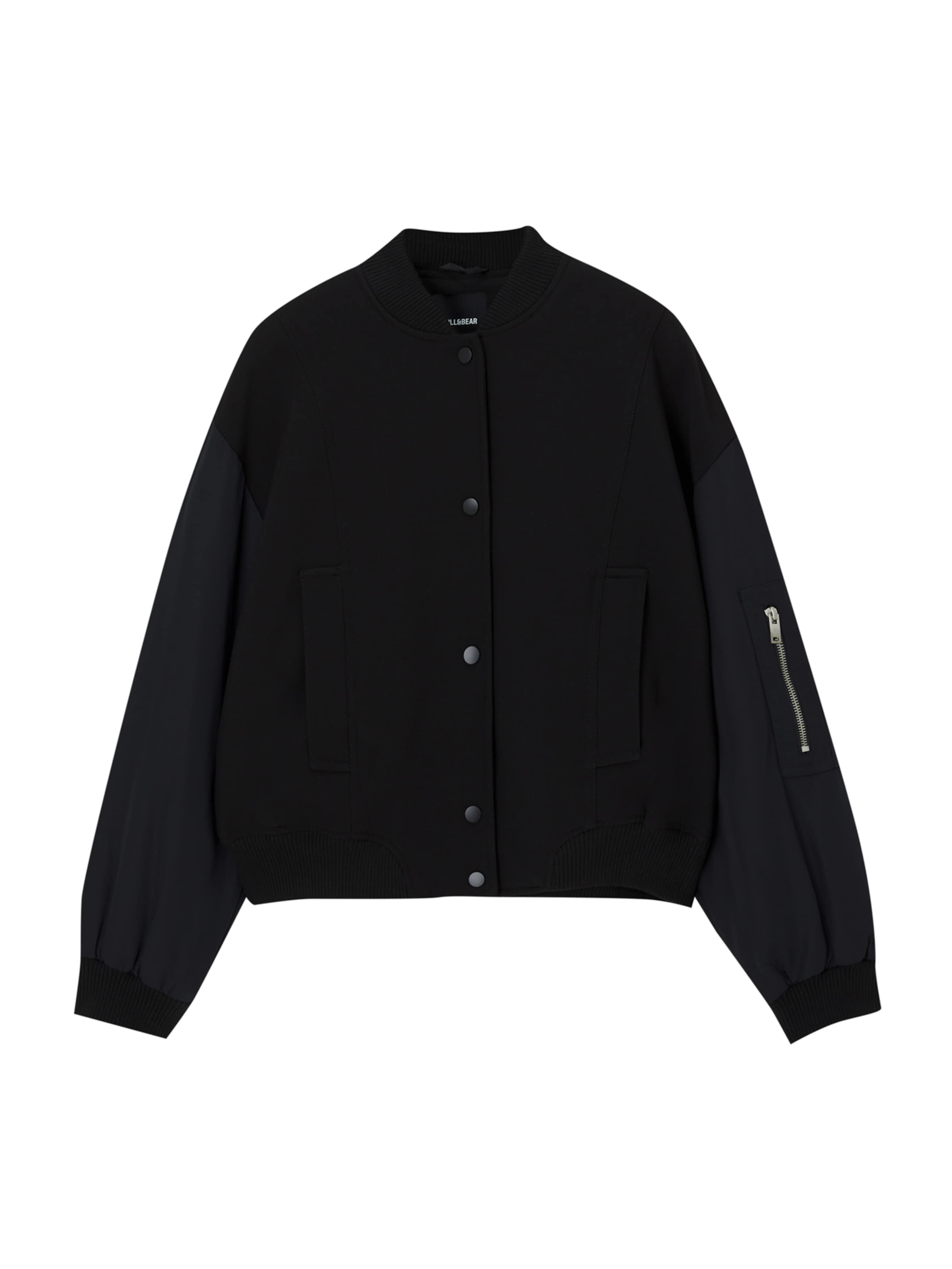 Veste mi-saison Pull&Bear en noir : devant