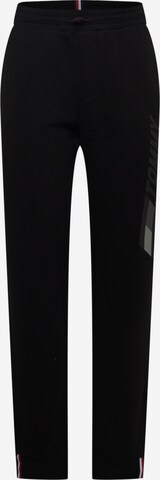 Tommy Sport - Tapered Pantalón deportivo en negro: frente