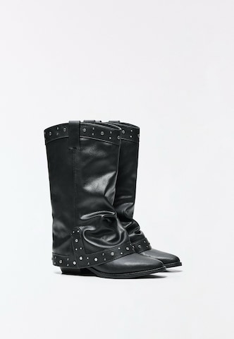 Bershka Cowboylaarzen in Zwart