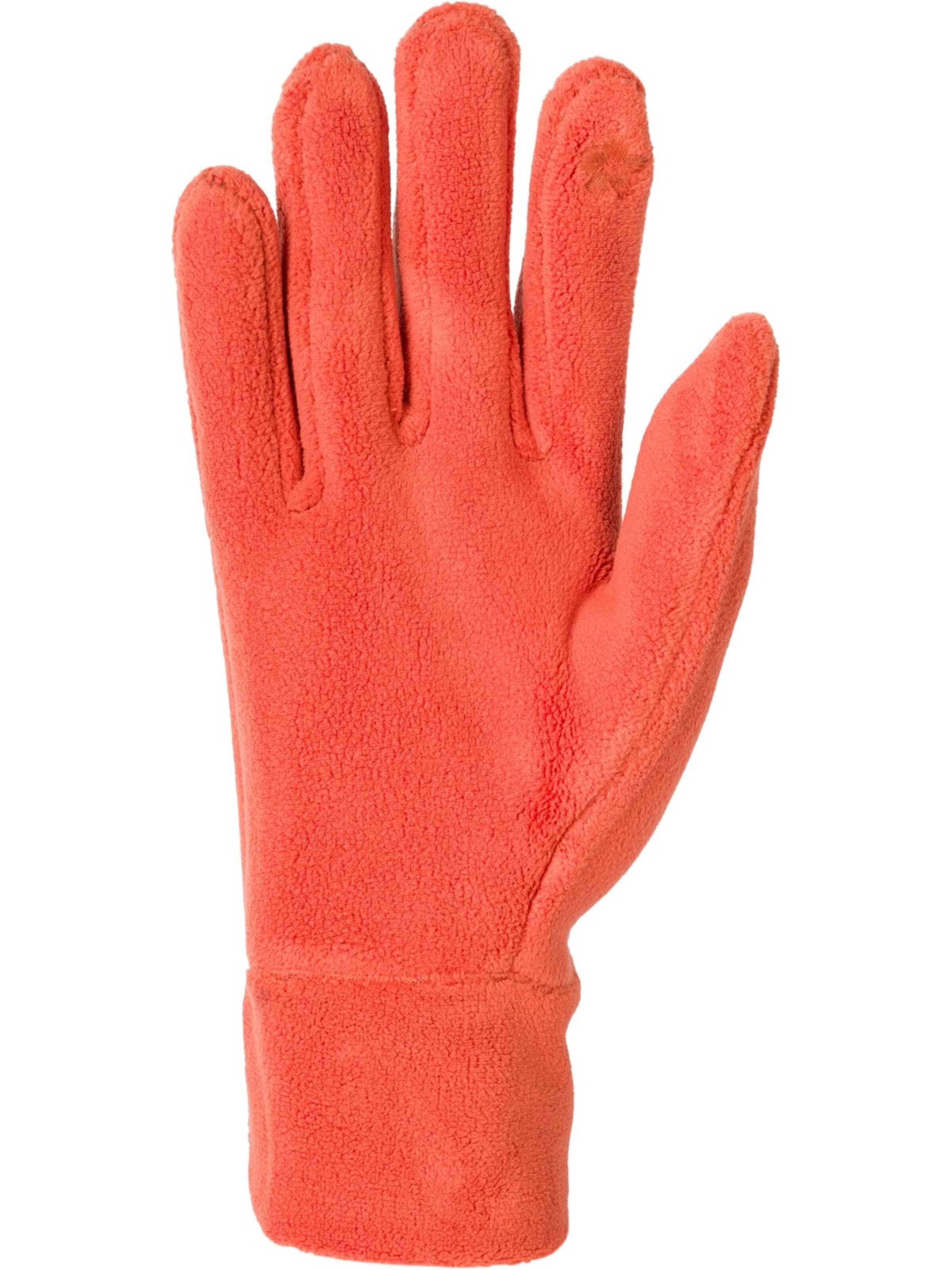 styleBREAKER Fingerhandschuhe 'Einfarbige Touchscreen Fleece Handschuhe'‌‌ in Orange