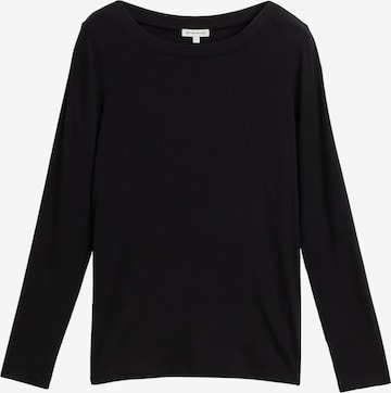 TOM TAILOR Shirt in Black: front
