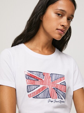 Pepe Jeans - Camiseta 'TARA' en blanco