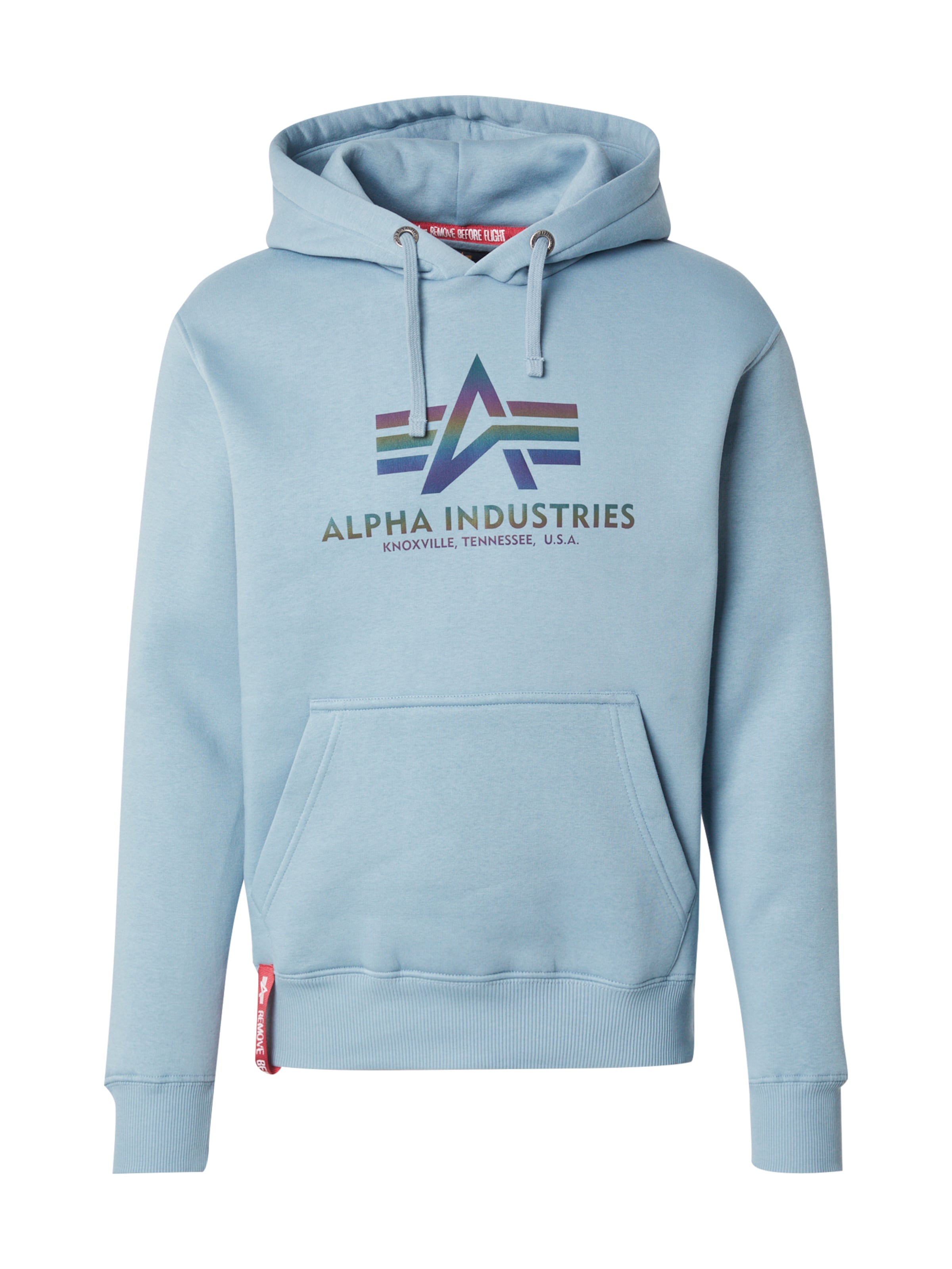 ALPHA INDUSTRIES Sportisks džemperis, krāsa - tumši zils / bazaltpelēks / tumši zaļa / karmīna, Preces skats