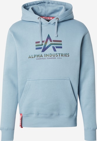 Sweat-shirt ALPHA INDUSTRIES en gris : devant
