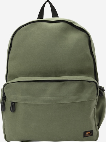 ALPHA INDUSTRIES Рюкзак в Зеленый: спереди